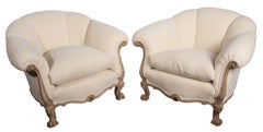 Italian Baroque Style Club Chairs