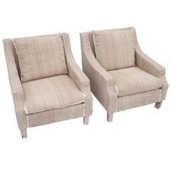 Pair of Napoleon III Club Chairs