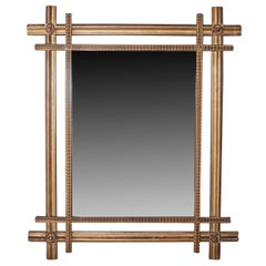 Vergoldeter Spiegel mit doppeltem Rahmen