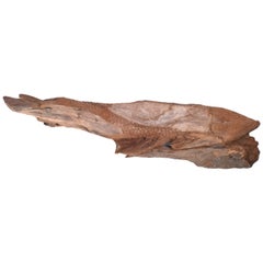 Carved Wooden Fish Artisanal Sculpture Vintage as a Trade Sign