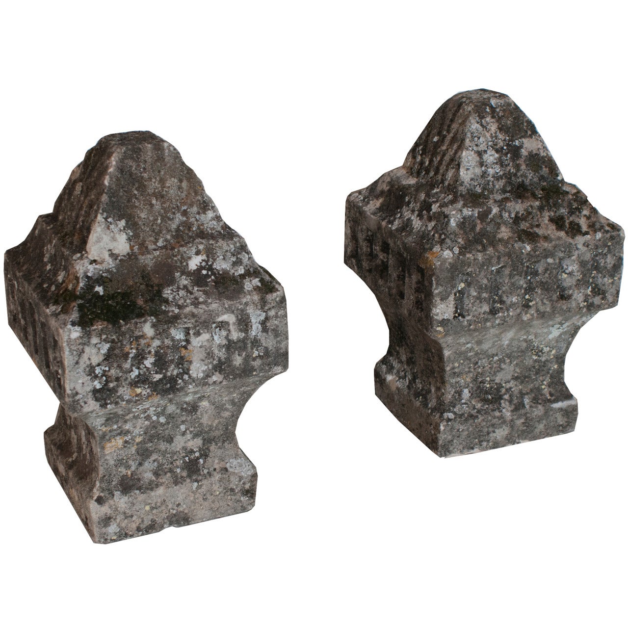 Pair of Limestone Finials