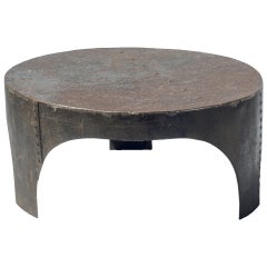 Round Industrial Style Coffee Table