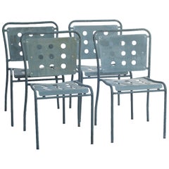 Antique Set of Four Aluminum Chairs