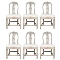 Set of Six Gustavian Dining Chairs