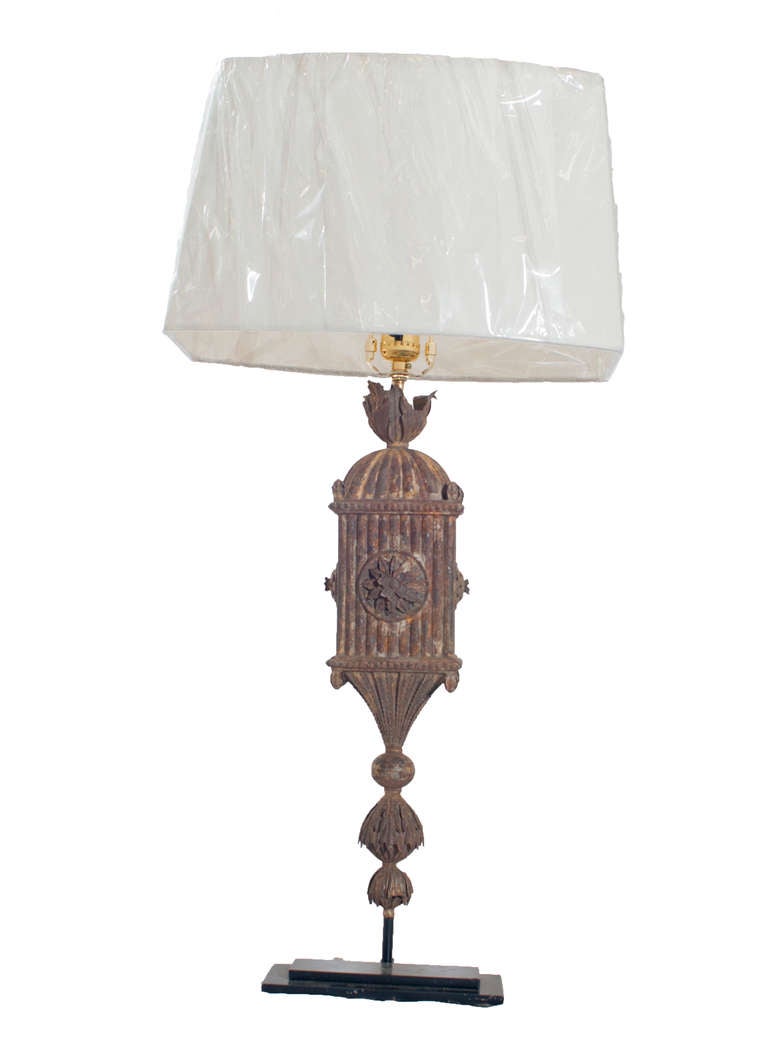 A pair of gilt tole table lamps.
Base of Lamps are 7.88