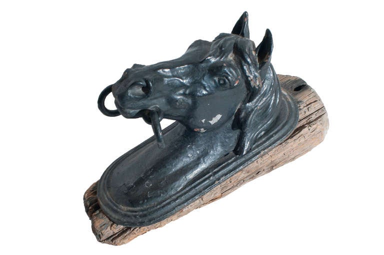 Black Painted Horse Head Door Knocker