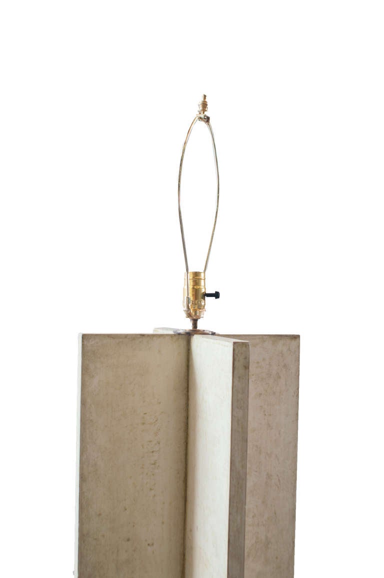 French White Parchment Floor Lamp in the Style of Jean Michel Frank