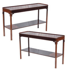 Pair of Mahogany Console Tables 12