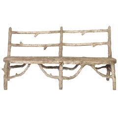 Used Faux Bois Garden Bench