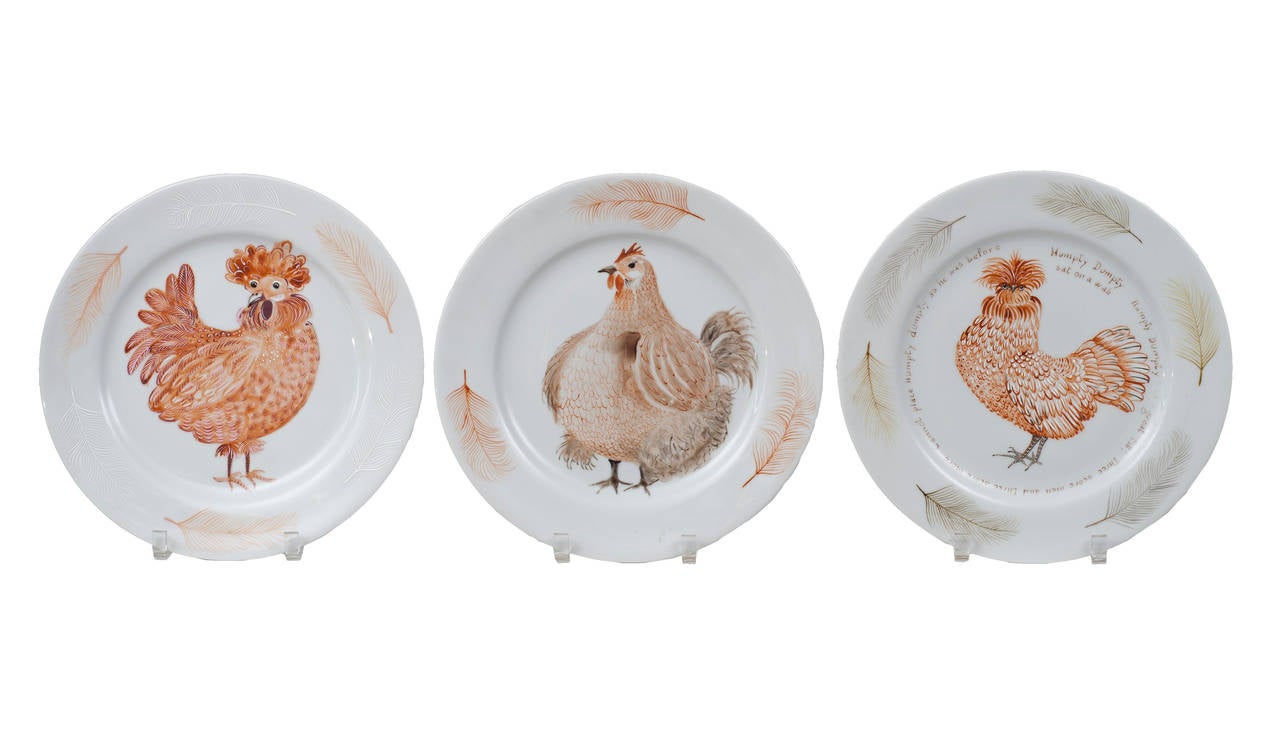 rooster dessert plates