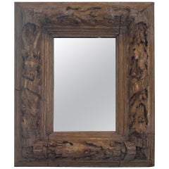 Gilt Carved Wood, Oak Leaf and Acorn Framed Mirror