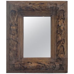 Gilt Carved Wood, Oak Leaf and Acorn Framed Mirror