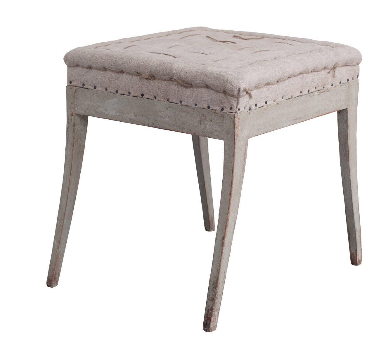 Swedish A  Pair of  Painted Gustavian Tabourets