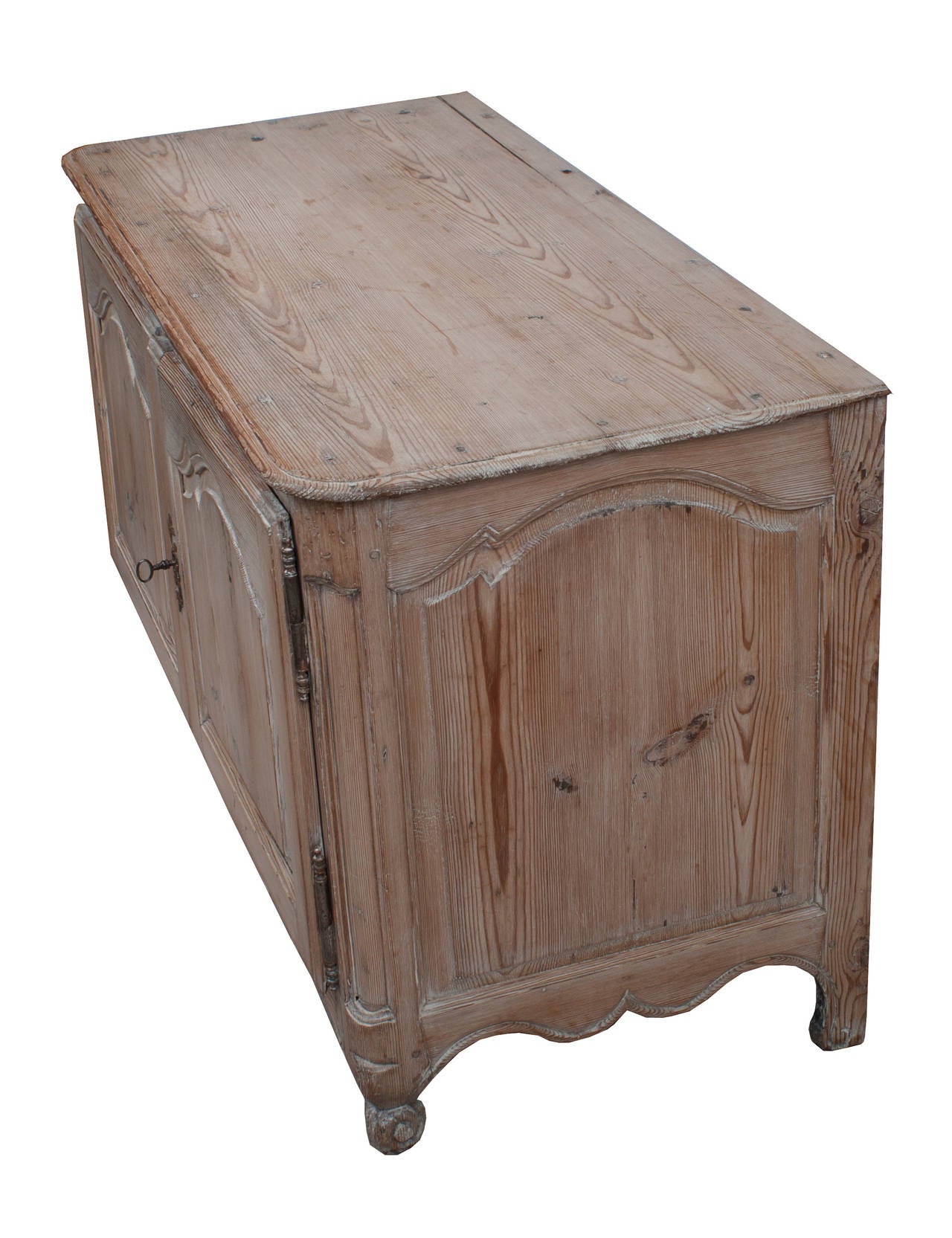 French Small Louis XVI Buffet or Sideboard in Natural Pine For Sale