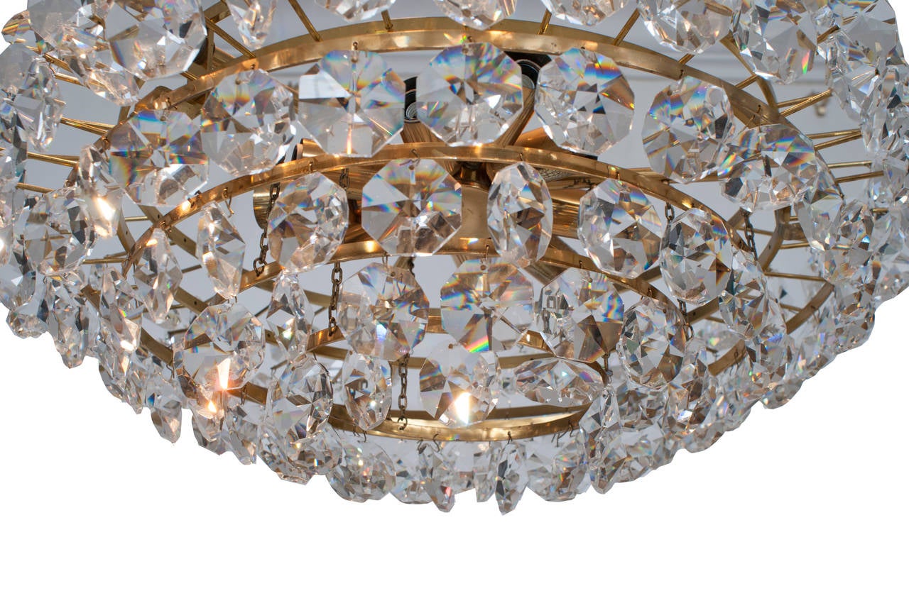Italian Cut Diamond Crystal Chandelier, Probably Venetian
will take nine small base chandelier light bulbs