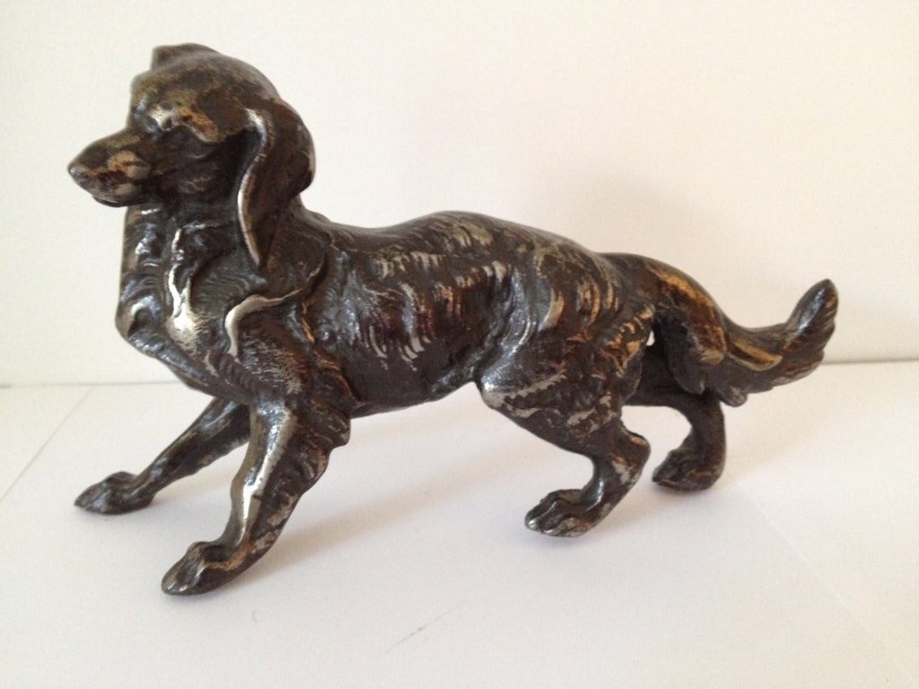 vintage cast iron dogs