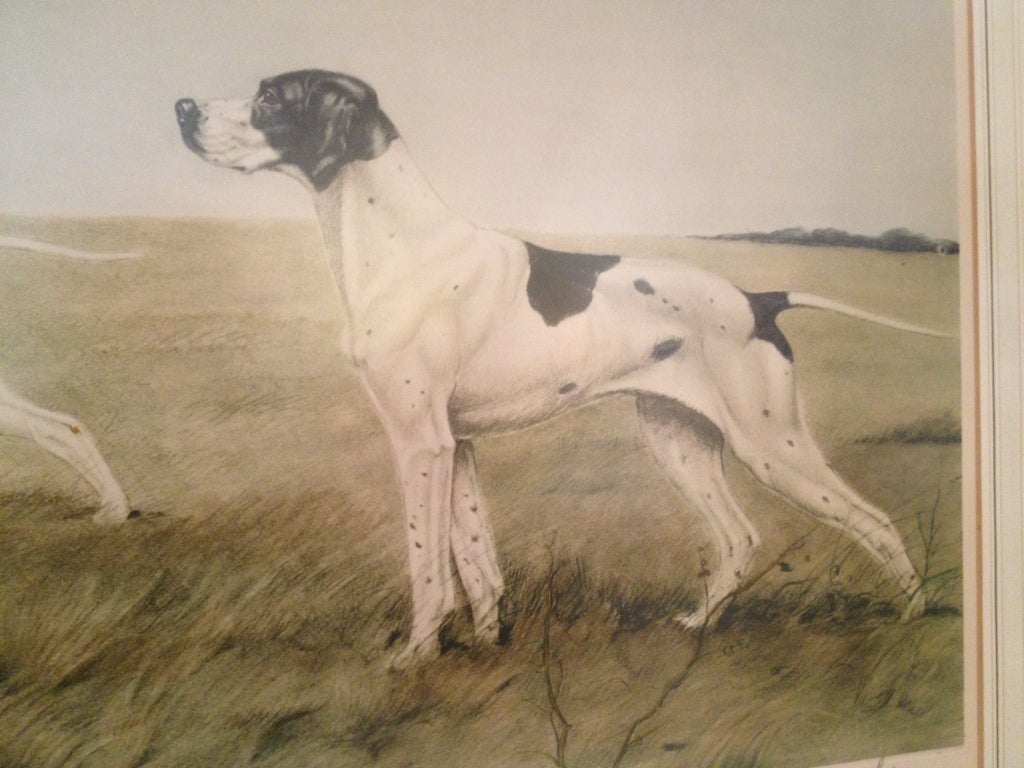 Lithograph of Two Pointers In Excellent Condition For Sale In Washington, DC