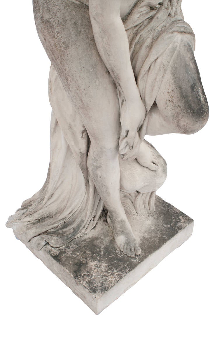 Statue of Diane Bathing, This is a Louvre Museum Copy In Good Condition In Washington, DC