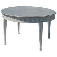 Antique Grey Painted, Neoclassical Style Dining Table