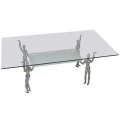 A Modern Glass Top Coffee Table 8
