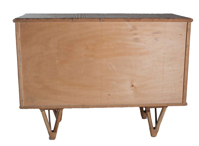 Mid-20th Century A French Bamboo Sideboard