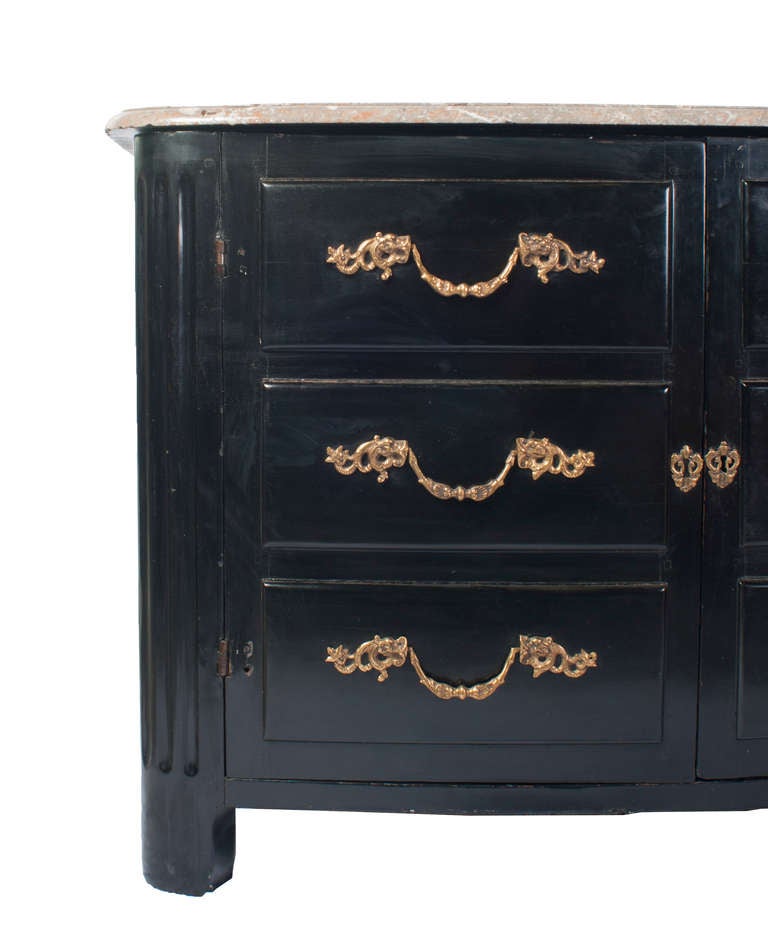 A Black Regence Buffet/Commode
