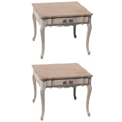 Vintage Pair of Louis XV Style Low Side Tables