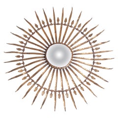 Metal Sunburst Mirror, 19th Century