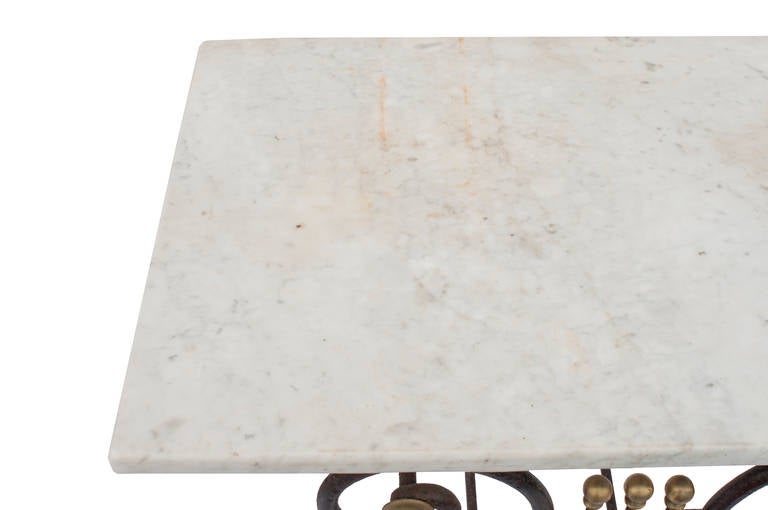 French A Directoire Marble Pastry Table - All Original For Sale