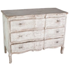 A Three Drawer White Painted Commode A Three Drawer White Painted Commode