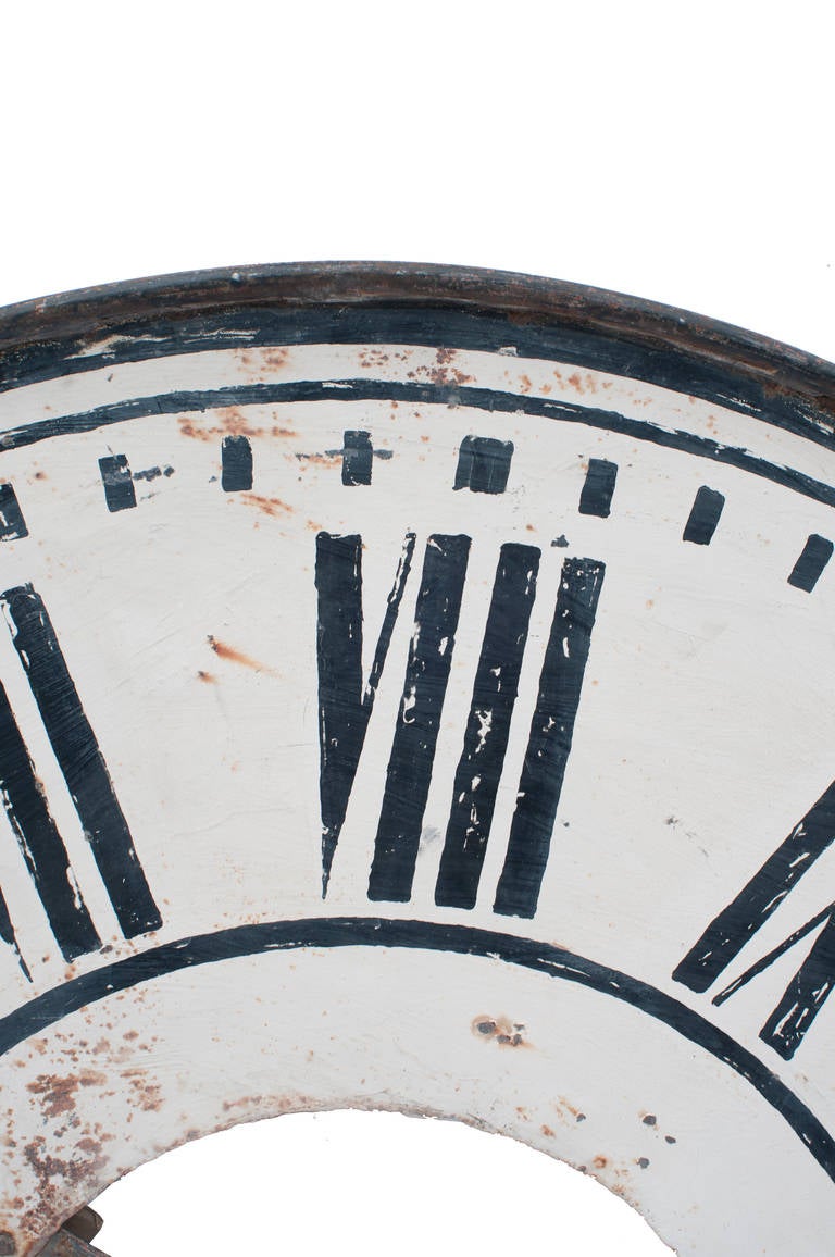 Large Clock Face with Original Hands at 1stDibs