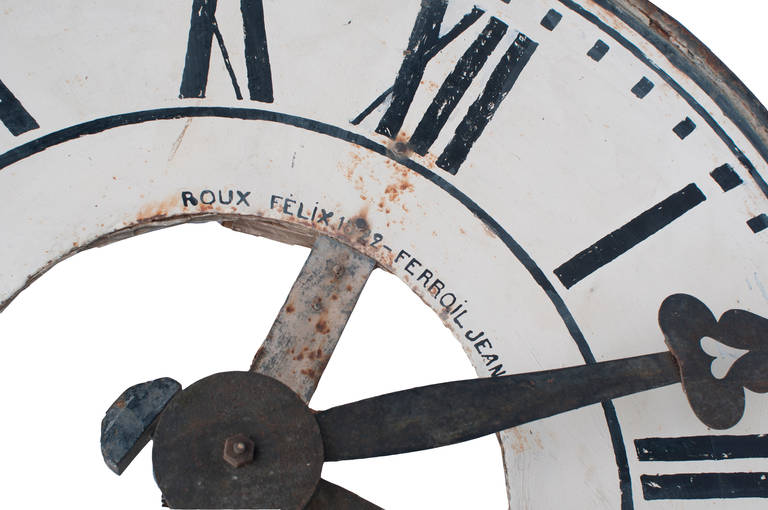 Large Clock Face with Original Hands at 1stDibs