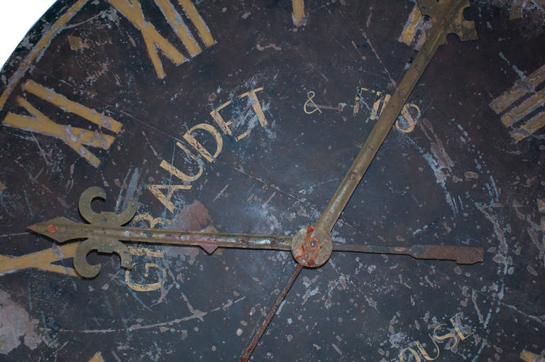 large wrought iron clock