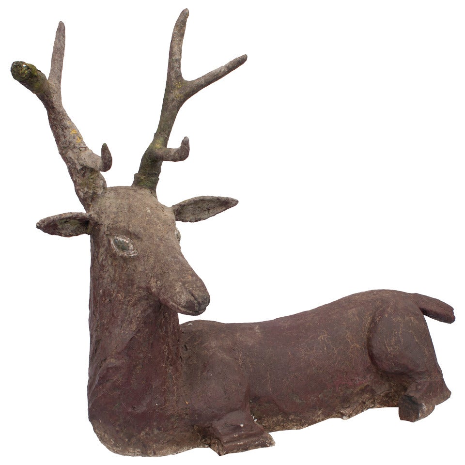 A Cement Deer/Cerf For Sale