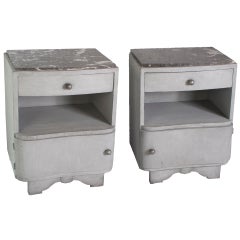 A pair of painted Chevet/Night Stands