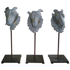 A Set of Three Architectural Fragments on Stands