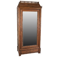 Antique Faux Bamboo Armoire