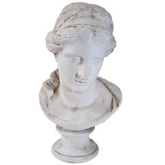A plaster bust of Venus de Milo