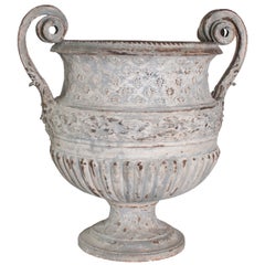 A Heavy Cast Iron Directoire Urn