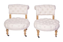 Pair of Napoleon III Smoking Chairs