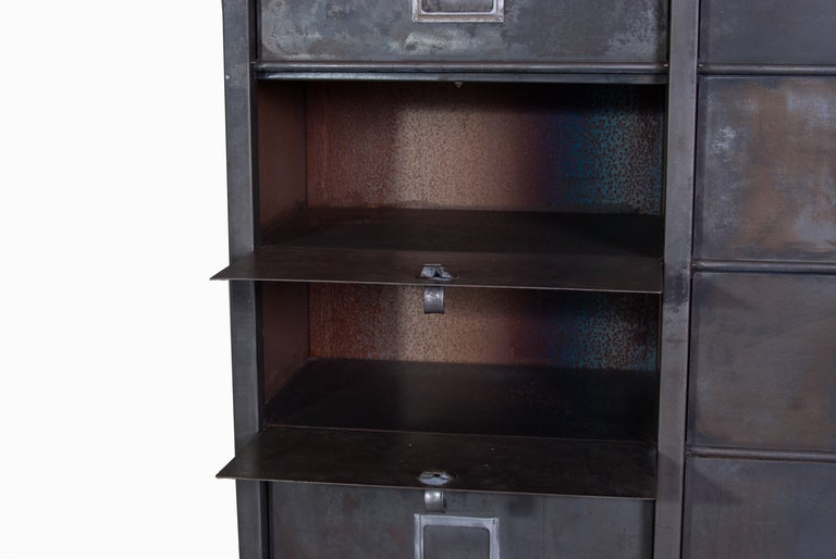 French Industrial Metal File Cabinet