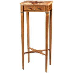 Neo-Classic Style Tiny Stand with Marble Top