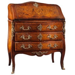 Louis XV Style Marquetry "Secretaire en Pente" Desk