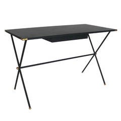 Leather Campaign Desk in the Style of Jacques Adnet 10