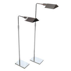 Adjustable Nickel Floor Lamps