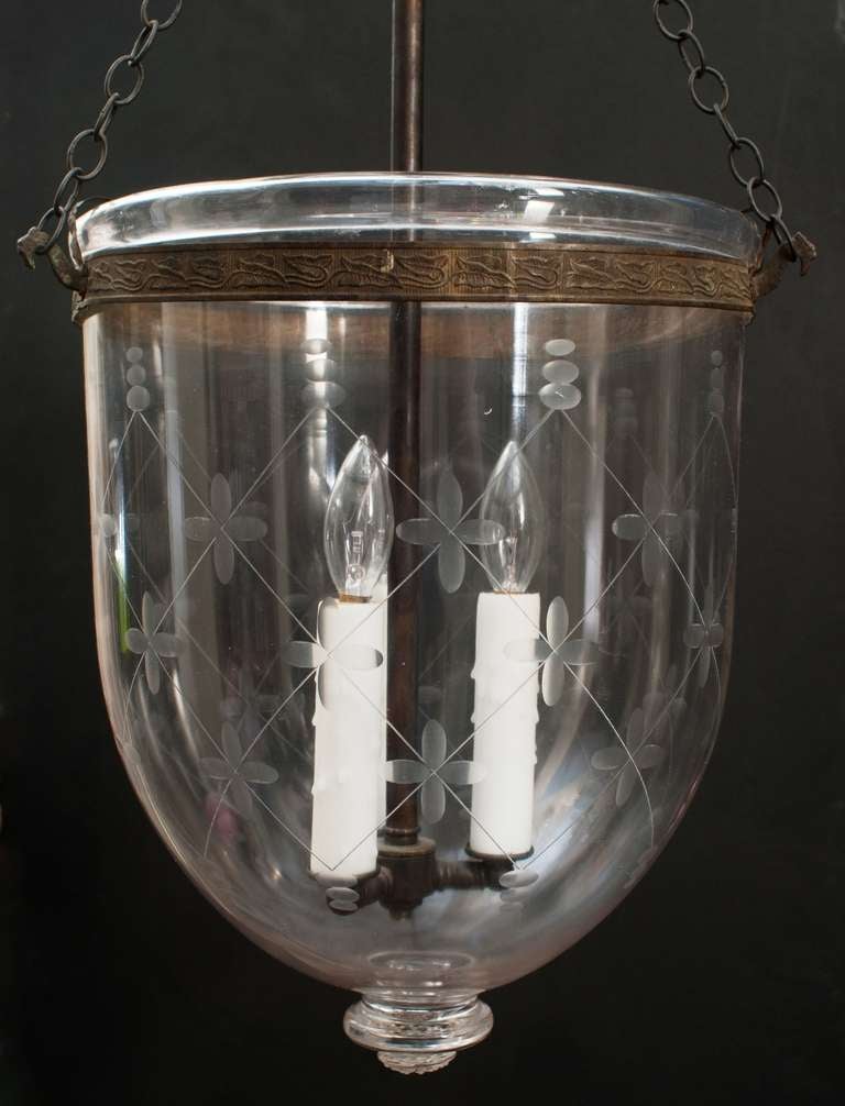 English Star Grid Bell Jar Lantern