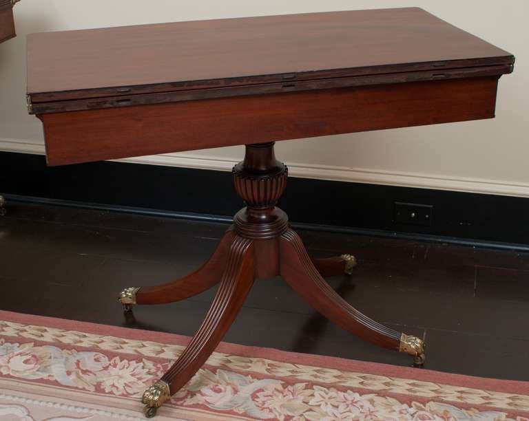 Pair of Baltimore Federal Mahogany Card Tables, circa 1805 3