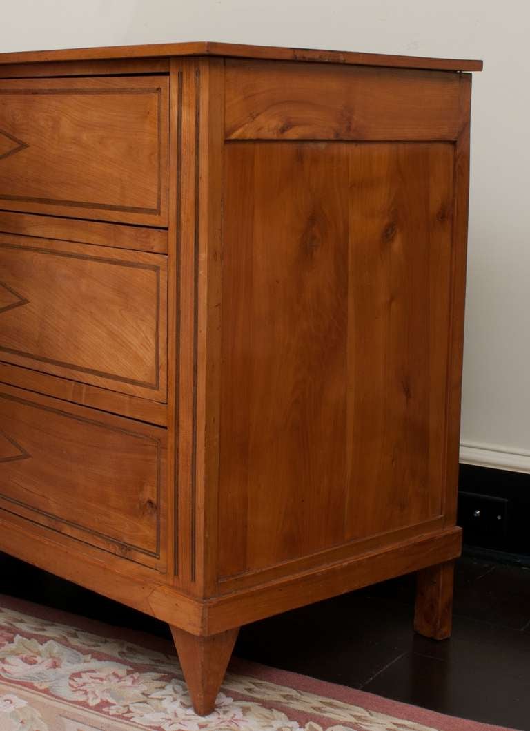 Unknown Three Drawer, Neoclassic Commode