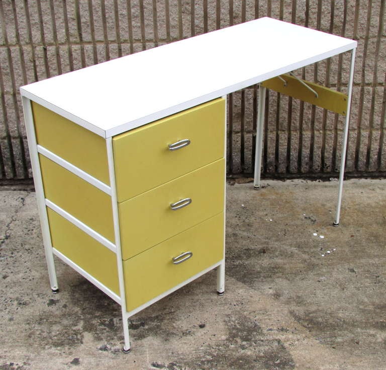 Mid-Century Modern Steel Frame Desk by George Nelson For Sale
