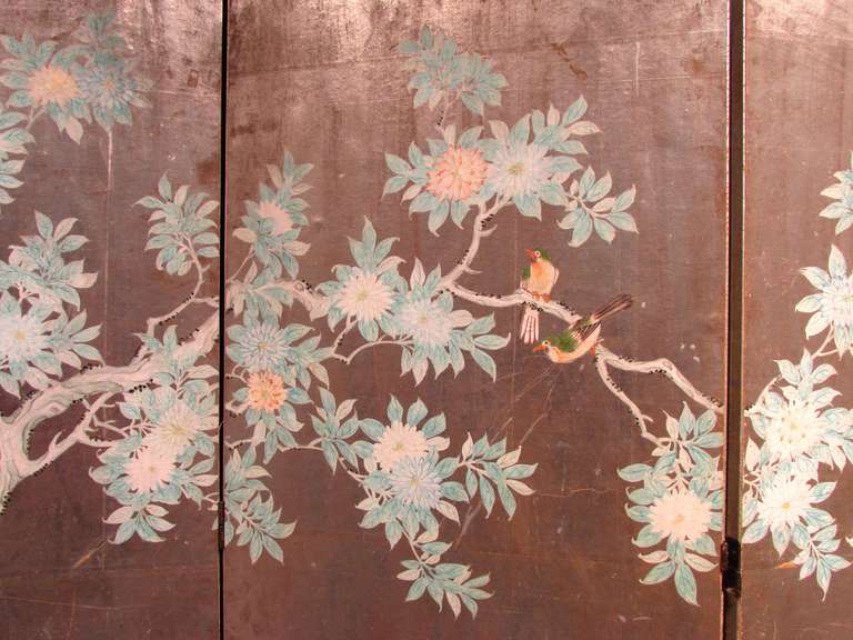 Chinese Wallpaper Folding Screen In Good Condition In High Point, NC
